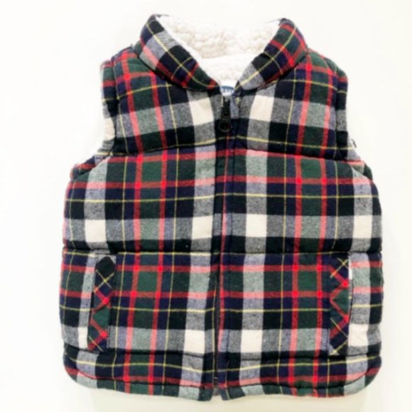 Old Navy Warm Festive Puffer Vest 12-18 mos - Picture 2 of 4